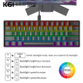 RGB Gaming Keyboard - Mechanical Keyboard Blue Switch Wired/Wireless Mini RGB Keyboard 61/63 Keys Without Numpad - RGB Light Mechanical Keyboard Black - Detachable TYPE-C Wired/Wireless For Professional Gaming - Compatible With PC & Laptop. 