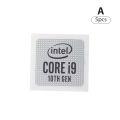 Lonni#5pcs Original Generation Lntel Core I9 I7 I5 Sticker Laptop Desktop Cpu Label. 