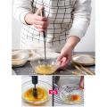 Semi-Automatic Manual Self Turning Stainless Steel Whisk Hand Mixer Blender. 