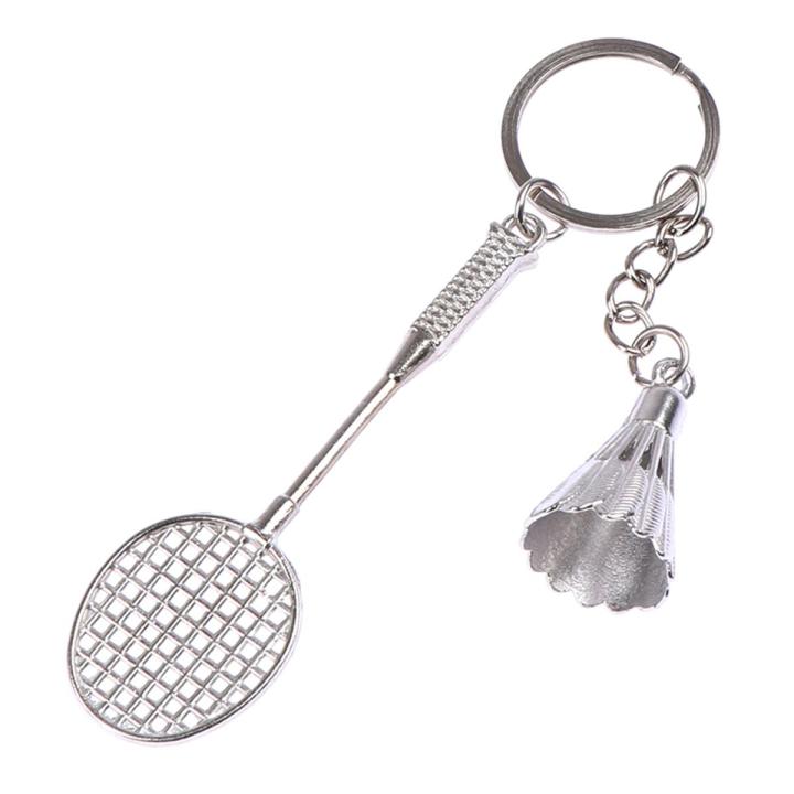 Metal Badminton Racket Keychain Mini Keychain For Car Sports key Ring Gifts MJ