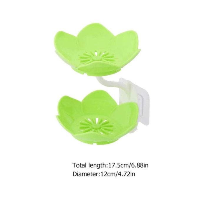 Wall-%20Mounted%20Drain%20Soap%20Box%20Double%20Layer%20Flower%20Shaped%20Soap%20Tray%20Removable%20Soap%20Dish%20Non-%20Slip%20Storage%20Self-%20Adhesive%20Bathroom%20Accessories%20-%20Image%206