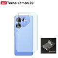 Tecno Camon 20 Back Matte Protector Anti-Slip Soft Skin Sheet Film With Sides Cover Protection Carbon Fiber For tecno camon20 - Transparent. 