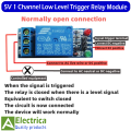 5V low level trigger One 1 Channel Relay Module interface Board Shield For PIC AVR DSP ARM MCU for Arduino by Electrica. 