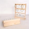 Wood Jewelry Display Stand Jewelry Pendant Necklace Earrings Stand Hook Desktop Display Holders. 