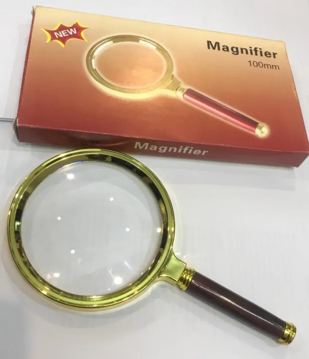 100mm%2010x%20Handheld%20Jewelry%20Magnifier%20Magnifying%20Glass%20Red%20Brown%20Handle%20100%20mm%20/%2010X%20Jewelry%20Loupe%20for%20School,%20Offices,%20Doctors%20-%20Image%203
