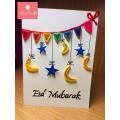 Eid Mubarak Card Seasonal Greeting Card Wishing Card Hand-made Customised Card. 