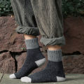 Socks Cold-resistant Soft Solid Patchwork Men Fleece Socks. 