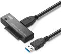 Ańkér High Speed USB 3.0 to SATA Portable Adapter, Supports UASP SATA I II III for 2.5/3.5 inch HDD and SSD, Support Windows XP/vista/7/8/(32/64 bit), Mác ÒS,/10 or later versions (Power Adapter include).. 