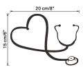 Car Sticker On The Heart Of A Nurse Doctor Stethoscope Love Stylish Reflective. 