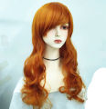 One Piece Wig Anime Two Years Later Nami COS Long Curly Hair Orange Big Waves Wig. 