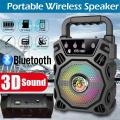 Original KTS 1080 Bluetooth Wireless Speaker / Support USB - SD Card - MIC / FM Radio / USB Charging / 4 inch Drive Size / Mini & Portable / Very Loud & Clear Sound System Loudspeaker / LED Disco Lighting / High Quality Stereo Bass Rechargeable Speakers. 