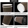 Disposable Stylish Printed Ripple Coffee Cups with Lid/Cover 25 packs. 