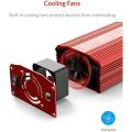 BESTEK 300W Power Inverter DC 12V to AC 230V 240V Transformer Car Charger Lighter Adapter with 3 Pin Plug and Dual USB Ports (Red). 