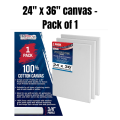 Pack of 1 - Square Canvases 24 x 36 For Painting, Canvas Boards, Canvas Panels, 100% Cotton Stretched Canvas , Framed Canvas, Small Canvas. 