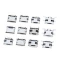 60pcs=12 Models Micro USB Connector 5Pin usb Jack Socket Female For MP3/4/5 Huawei Lenovo ZTE And Other Mobile Tabletels. 