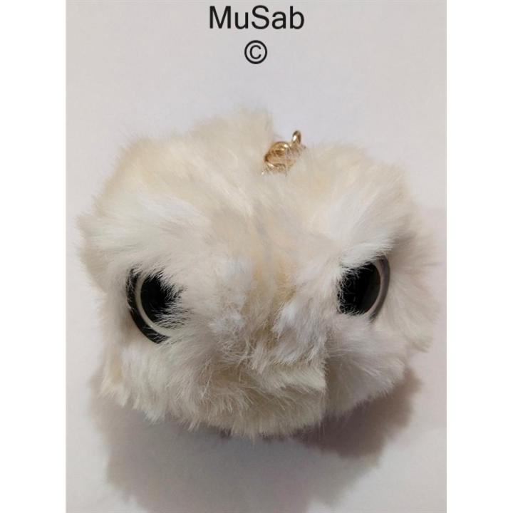 Key chain for girls keyring for girls fluffy Owl Face Pom Pom keychain stuffed Toy key chain For smart phones bags purse decoration etc