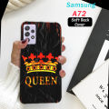 Samsung A72 Pouch Cover Girls - Queen Soft Back Cover Case For Samsung A72 - Black. 