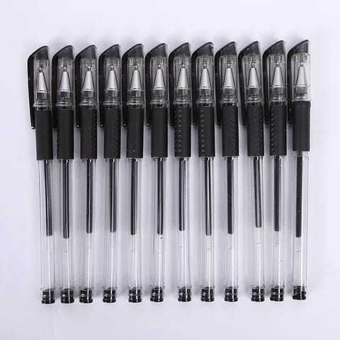 one pen is RS 27 and pack of 10 gel pen ball point in red ,blue and black colour and different design, easy to write in  affordable price white,red and black color