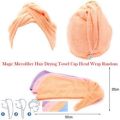 Microfiber Quick Dry Bath Hair Drying Towel Twist Terry Hat Super Absorbent Shower Cap Hair Dryer Cap Towel with Button Wrapped Bath Cap Turban Wrap. 