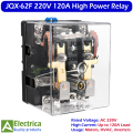 JQX-62F 220V 120A Heavy Duty Power Relay 8-Pin AC Coil High Current Control Module for Industrial Equipment, Motor & HVAC Applications by Electrica. 