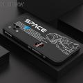 Hontinga for Infinix Hot 10S / Hot 10S NFC Back Cover Cool Astronaut Design Side Design Case Square Edge Liquid Silicone Phone Case. 
