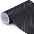 12 x 16 inches Black sticker 3d Carbon Fiber sticker paper 3D Vinyl for laptops Mobile Cars and bikes. 