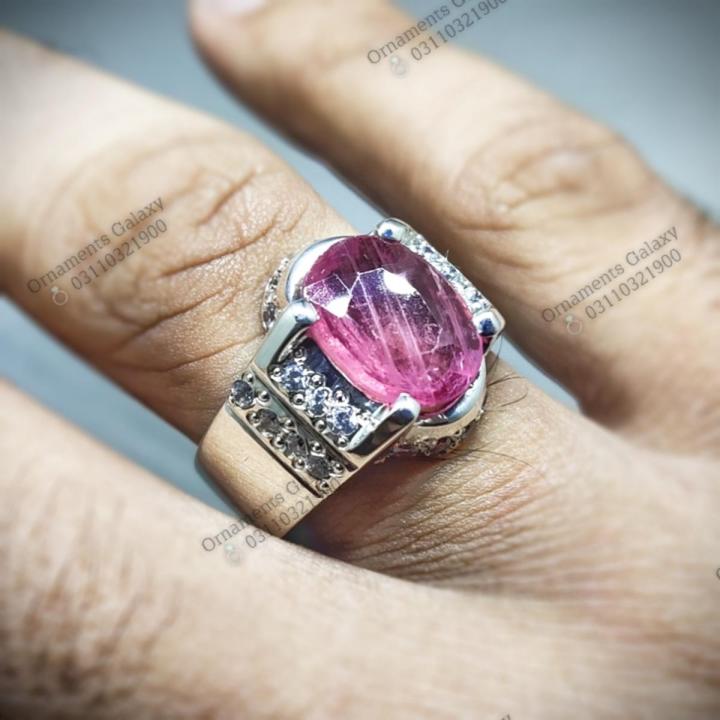 MultiColor online 6.2 Carat Natural Ruby Ring 2 Stones Ring 1 Tola Silver Ring Custom Handmade Ring