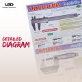 Vernier Caliper & Micrometer Wall Chart | HD Picture Presentation on 200 grams Laminated card 23*36 inches. 