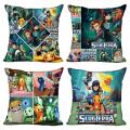 New Slugterra Anime Pillow Cover Bedroom Home Office Decorative Pillowcase Square Zipper Pillow Cases Satin Soft No Fade. 