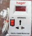 Hager Automatic Digital Power Protection , Over | High & Under | Low Voltage Protector Smart Monitor Fridge & Deep Freezer accessories, Mobile charger, LCD Wifi devices, LED, Sound System, Printer, 6 Ampere Muhafiz Switch Electronic Equipment Protector. 
