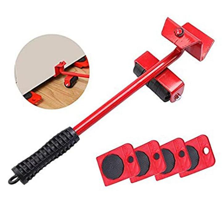 Heavy-Duty Furniture Moving Roller Set – 4/5-Piece Mover Sliders With 360° Rotating Wheels & Brakes For Appliances, Boxes & Loads