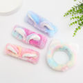 Unicorn rainbow color face wash headband cute cat ear makeup home headdress children's headband headband. 