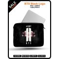 Laptop Sleeve Bts Black Logo, Photo Print Laptop Sleeve,Unique Printed Zipper Laptop Sleeve. 