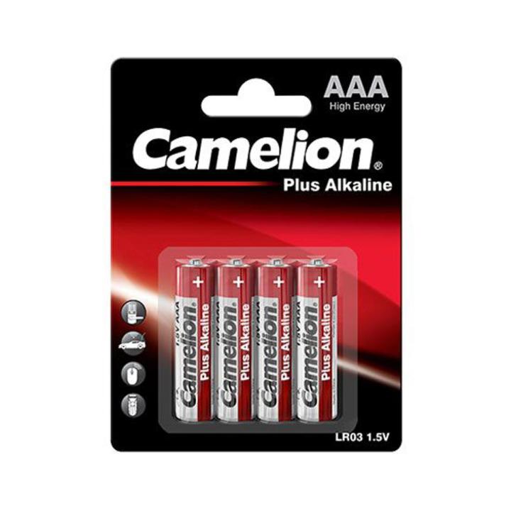 100% Original  Camelion Alkaline Plus AAA Battery / Batteries, 4-Pack, LR6 - BP4  Pencil Cell / Cells