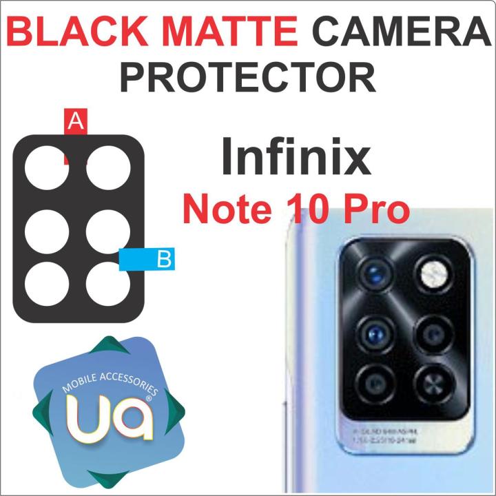 Infinix Note 10 Pro Camera Lens Protector / Black Matte Full Coverage For iNfinix Note 10 Pro