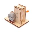 Creative Science Educational Hand Dynamo Toys For Children Wooden Physical Experiment Students Generator Handmade Toys DIY Kids. 