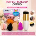 Miss Rose Premium Kabuki Foundation Brush & Multi-Color Beauty Blender Set. 