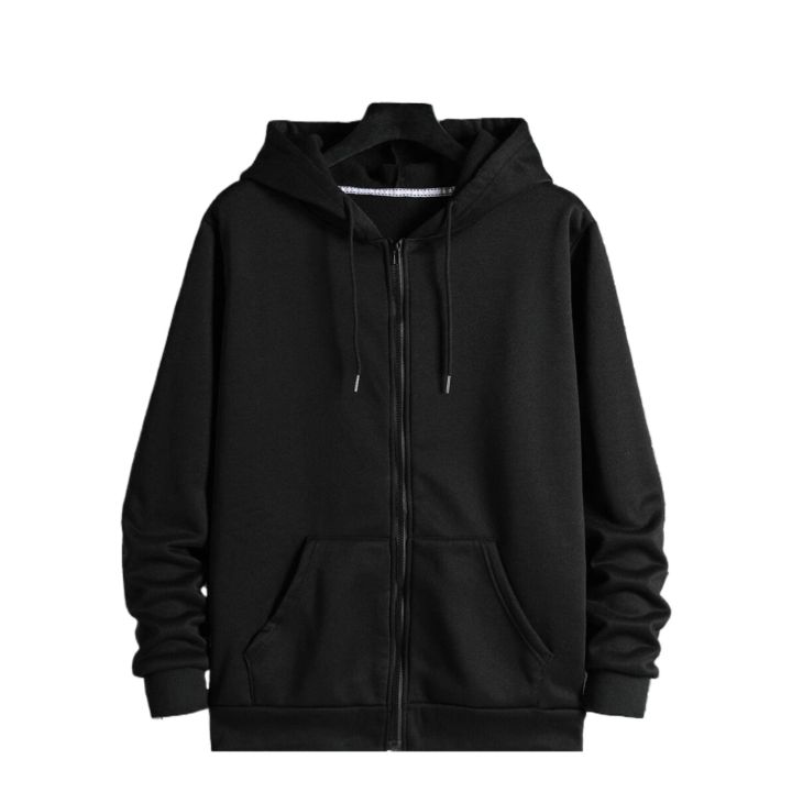 New%20Black%20Zipper%20Hoodie%20Fleece%20For%20Men%20-%20Image%204