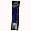 BLUE COLOR SPIRALS DESIGN CANDLE SET - PACK OF 6 CANDLES - CANDLES FOR CAKE DECORATION. 