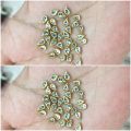 60 Pcs Tiny Drop Shape Kundan Stones for Embroidery, Craft and Jewellery Making (3mmx5 mm). 