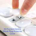 25 Pcs Anti Electric Shock Plug Protector Cover Cap Baby Children Safety Guard Two holes - Power Socket. 