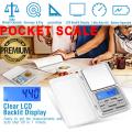 Imported Mini LCD Digital Pocket Scale - portable Weight Gram Jewelry Electronic Scale Weighing machine - Handheld scale Pocket Scales Gold Test Kit - Diamond Tester Precious Metal Testing LCD Display Automatic Shutoff 0.01g / 200g. 