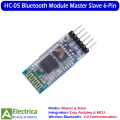 HC-05 Wireless Bluetooth RF Transceiver Module – 6-Pin RS232 Master/Slave for Arduino, Robotics & DIY Electronics by Electrica. 