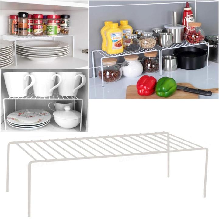 Metal Wire Kitchen Accessories Storage Inside Cabinet Desktop Rack Shelf Organizer