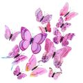 12 Pcs Butterfly Wall Stickers Decoration Magnet Butterflies on the wall DIY Wallpaper 3D PVC. 
