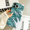 Jizetin for iPhone 12 Pro Back Cover Coconut Forest By The Sea Luxury Slim Hard Crashproof Mobile Phone Case For Boys Girls. 