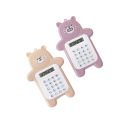 Bear calculator fashion creative girl heart cute cartoon candy color mini compact and convenient computer portable stationery handheld calculator primary school student special counter. 