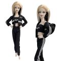 NK 1 Set Casual Running Wear Fashion Sportswear Exercise Gym Clothes For Barbie Doll Accessories Doll Girl' Dressing Up Toy JJ. 