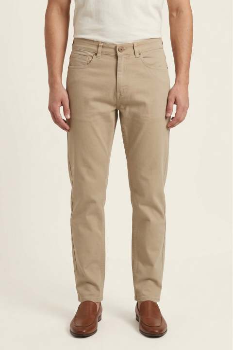 Monark - CAMEL BROWN REGULAR FIT JEANS For Men