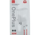80W OnePlus Warp Charging Adapter With Cable - Power Adapter Suit. 